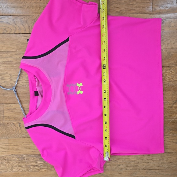 UNDER ARMOUR WOMEN'S FLORESCENT PINK ATHLETIC CROP TOP SIZE XL - Picture 10 of 15